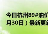 今日杭州89#油价调整最新消息（2024年05月30日）最新更新数据