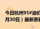 今日杭州95#油价调整最新消息（2024年05月30日）最新更新数据