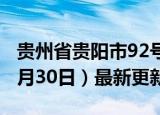 贵州省贵阳市92号汽油价格查询（2024年05月30日）最新更新数据