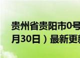 贵州省贵阳市0号柴油价格查询（2024年05月30日）最新更新数据