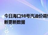 今日海口98号汽油价调整最新消息（2024年05月30日）最新更新数据