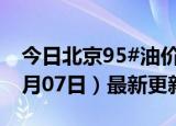 今日北京95#油价调整最新消息（2024年06月07日）最新更新数据