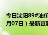 今日沈阳89#油价调整最新消息（2024年06月07日）最新更新数据