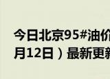 今日北京95#油价调整最新消息（2024年06月12日）最新更新数据