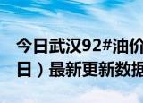 今日武汉92#油价最新消息（2024年06月13日）最新更新数据