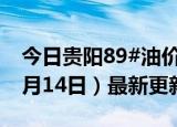 今日贵阳89#油价调整最新消息（2024年06月14日）最新更新数据