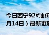 今日西宁92#油价调整最新消息（2024年06月14日）最新更新数据