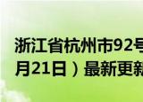 浙江省杭州市92号汽油价格查询（2024年06月21日）最新更新数据