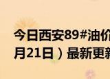 今日西安89#油价调整最新消息（2024年06月21日）最新更新数据