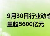 9月30日行业动态:开盘一小时，沪深两市放量超5600亿元