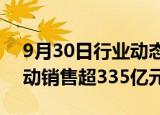 9月30日行业动态:商务部：家电以旧换新带动销售超335亿元