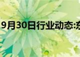 9月30日行业动态:东方财富成交额达100亿元