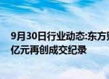 9月30日行业动态:东方财富再度20CM涨停，成交额超284亿元再创成交纪录