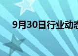 9月30日行业动态:日经225指数跌超5%