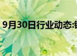 9月30日行业动态:锰硅主力合约日内大涨6%