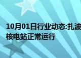 10月01日行业动态:扎波罗热核电站一条高压线路自动关闭，核电站正常运行