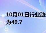 10月01日行业动态:日本9月制造业PMI终值为49.7