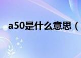 a50是什么意思（上证a50是哪50只股票）