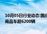 10月05日行业动态:国庆假期期间，南沙汽车口岸预计出口商品车超6200辆