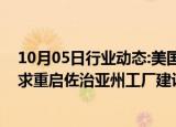 10月05日行业动态:美国电动车商Rivian申请联邦贷款，寻求重启佐治亚州工厂建设