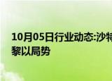 10月05日行业动态:沙特外交大臣与埃及外长通电话，讨论黎以局势