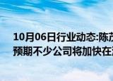 10月06日行业动态:陈茂波：港股市值升至39.4万亿港元，预期不少公司将加快在港上市进程