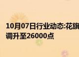 10月07日行业动态:花旗：将香港恒生指数于明年6月末目标调升至26000点