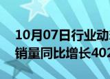 10月07日行业动态:赛力斯：赛力斯汽车9月销量同比增长402.81%