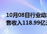 10月08日行业动态:牧原股份：9月份生猪销售收入118.99亿元