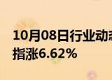 10月08日行业动态:指数较开盘有所回调，沪指涨6.62%