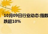 10月09日行业动态:指数跌幅扩大，沪指跌超6%，创业板指跌超10%