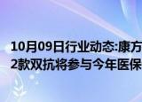 10月09日行业动态:康方生物抗癌创新药获批胃癌新适应症，2款双抗将参与今年医保谈判