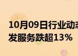 10月09日行业动态:房地产板块大幅下挫，特发服务跌超13%