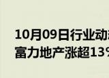 10月09日行业动态:港股房地产股全线走强，富力地产涨超13%