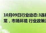 10月09日行业动态:3连板新相微：目前生产经营活动一切正常，市场环境 行业政策没有发生重大调整