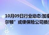 10月09日行业动态:加拿大皇家银行资本分析师称飓风“米尔顿”或使保险公司损失600亿美元