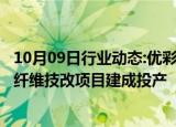 10月09日行业动态:优彩资源：年产8万吨功能性复合型特种纤维技改项目建成投产