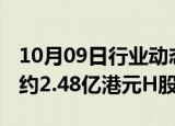 10月09日行业动态:海尔智家获摩根大通增持约2.48亿港元H股