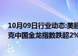 10月09日行业动态:美股开盘：三大指数小幅低开，纳斯达克中国金龙指数跌超2%，热门中概股延续跌势