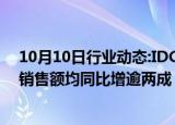 10月10日行业动态:IDC：上半年中国云终端市场出货量及销售额均同比增逾两成