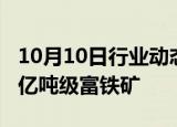 10月10日行业动态:山东齐河—禹城地区探获亿吨级富铁矿