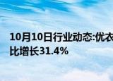 10月10日行业动态:优衣库母公司迅销2024财年营业利润同比增长31.4%