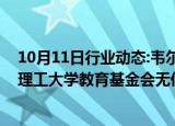 10月11日行业动态:韦尔股份：控股股东虞仁荣向宁波东方理工大学教育基金会无偿捐赠2500万股公司股份