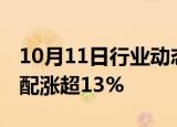 10月11日行业动态:中字头持续活跃，中铁装配涨超13%