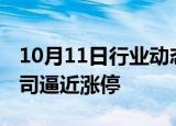 10月11日行业动态:券商股午后反弹，中金公司逼近涨停