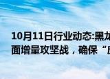 10月11日行业动态:黑龙江：开展房地产“白名单”项目扩面增量攻坚战，确保“应进尽进 应贷尽贷”