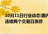 10月11日行业动态:国内商品期货收盘，集运欧线主力合约连续两个交易日涨停