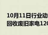 10月11日行业动态:海南：到2025年底实现回收废旧家电120万台