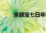 余额宝七日年化收益率是什么意思