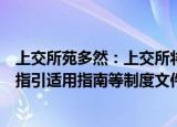 上交所苑多然：上交所将尽快发布上市公司可持续发展报告指引适用指南等制度文件